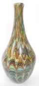 MID CENTURY MULTI COLOUR GLASS STEM VASE