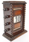 EDWARDIAN OAK PERPETUAL DESKTOP CALENDAR