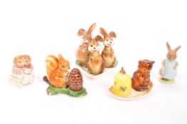 GOEBEL - PORCELAIN BUNNY CRUET SET & CONDIMENT CONTAINERS