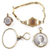 COLLECTION OF ROLLED GOLD & YELLOW METAL JEWELLERY