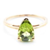 HALLMARKED 9CT ROSE GOLD & PERIDOT RING