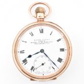 HALLMARKED 9CT GOLD KENDAL & DENT LONDON POCKET WATCH