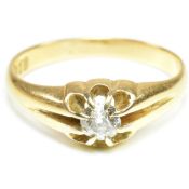 HALLMARKED 18CT GOLD & DIAMOND RING