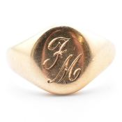 1950S HALMARKED 14CT GOLD SIGNET RING