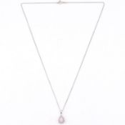 HALLMARKED 9CT GOLD & OPAL PENDANT ON SILVER CHAIN