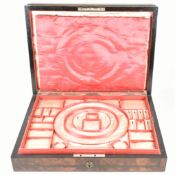 19TH CENTURY SAMPSON MORDAN & CO YEW WOOD JEWELLERY BOX