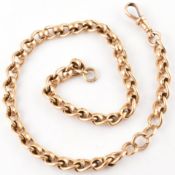 VICTORIAN HALLMARKED 9CT GOLD ALBERT CHAIN