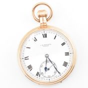 HALLMARKED 9CT GOLD J.W. BENSON POCKET WATCH
