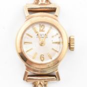 HALLMARKED 9CT GOLD AVIA LADIES WRISTWATCH