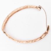 HALLMARKED 9CT GOLD HINGED BANGLE AF