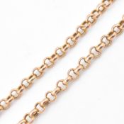 HALLMARKED 9CT YELLOW GOLD CABLE CHAIN LINK NECKLACE