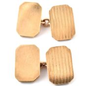 PAIR OF HALLMARKED 9CT GOLD CUFFLINKS