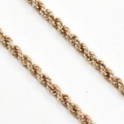 9CT GOLD TWISTED ROPE CHAIN NECKLACE