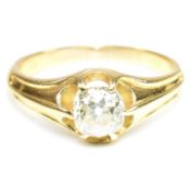 GOLD & DIAMOND SOLITAIRE RING