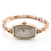 HALLMARKED 9CT GOLD WRISTWATCH WITH BRACELET STRAP