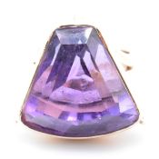 HALLMARKED 9CT GOLD & AMETHYST RING