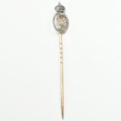 GOLD & DIAMOND GEORGE V ROYAL PRESENTATION STICK PIN BOXED