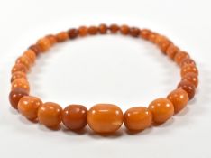 BUTTERSCOTCH AMBER BEADED NECKLACE