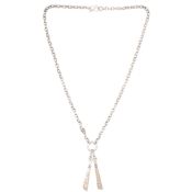 DIANA PORTER SILVER DOUBLE SIBYL PENDANT NECKLACE