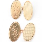 PAIR OF HALLMARKED 9CT GOLD CUFFLINKS