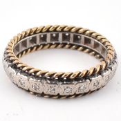 GOLD & PLATINUM DIAMOND ETERNITY RING