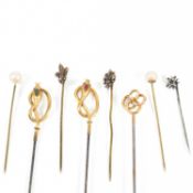 COLLECTION OF LATE VICTORIAN/EARLY EDWARDIAN STICK PINS