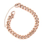 9CT ROSE GOLD CURB LINK CHAIN BRACELET AF