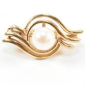 HALLMARKED 9CT GOLD & CULTURED PEARL PENDANT
