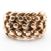 HALLMARKED 9CT GOLD KEEPER RING