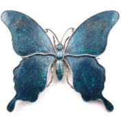 EDWARDIAN CHILD & CHILD ENAMEL BUTTERFLY BROOCH PIN