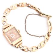 GOLD ANCRE LADIES WRISTWATCH WITH BRACELET STRAP