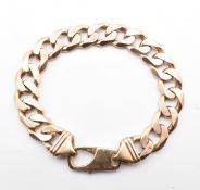 HALLMARKED FLAT CURB LINK CHAIN BRACELET