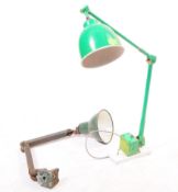 TWO MID CENTURY INDUSTRIAL WORK SHOP FACTORY LAMPS
