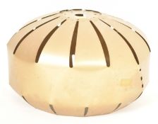 VINTAGE BRASS PAINTED METAL CONSTRUCTED CEILING LIGHT SHADE