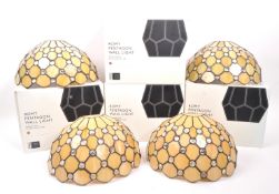 COLLECTION OF FOUR MATCHING WALL TIFFANY SHADES