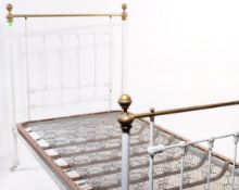 VICTORIAN 19TH CENTURY CAST IRON SINGLE BED FRAME