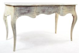 20TH CENTURY FRENCH PROVINCIAL LEATHER TOP DESK / TABLE