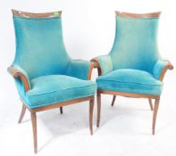 PAIR OF REPRODUCTION HALL / LIBRARY CHAIRS