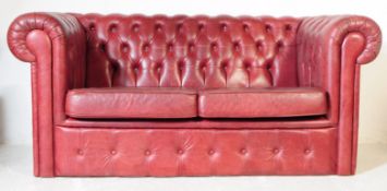 VINTAGE 20TH CENTURY TWO SEATER CHESTERFIELD SOFA