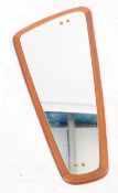 BRITISH MODERN DESIGN - TEAK WOOD ATOMIC WALL MIRROR
