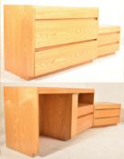 BRITISH CONTEMPORARY DESIGN BLONDE WOOD BEDROOM SUITE