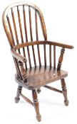 19TH CENTURY VICTORIAN CHILDS WINDSOR ARMCHAIR