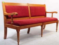 VINTAGE 20TH CENTURY PINE CONTINENTAL SETTLE BENCH