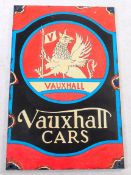 VAUXHALL - HAND PAINTED ADVERTISING BOARD