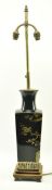 MID CENTURY CHINESE GILT PAINTED CERAMIC TABLE LAMP