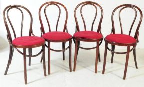 SET OF FOUR BENTWOOD THONET STYLE DINING CHAIRS