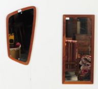 BRITISH MODERN DESIGN - TWO MID CENTURY TEAK MIRRORS
