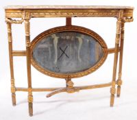 19TH CENTURY MARBLE TOP GILT HALL / CONSOLE TABLE