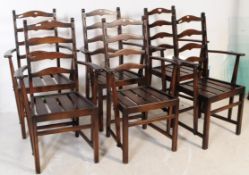 ERCOL FURNITURE - SIX BEECH MODEL 823 CARVER DINING CHAIRS