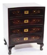 CONTEMPORARY BRASS INALID BED TIME CHEST OF DRAWERS